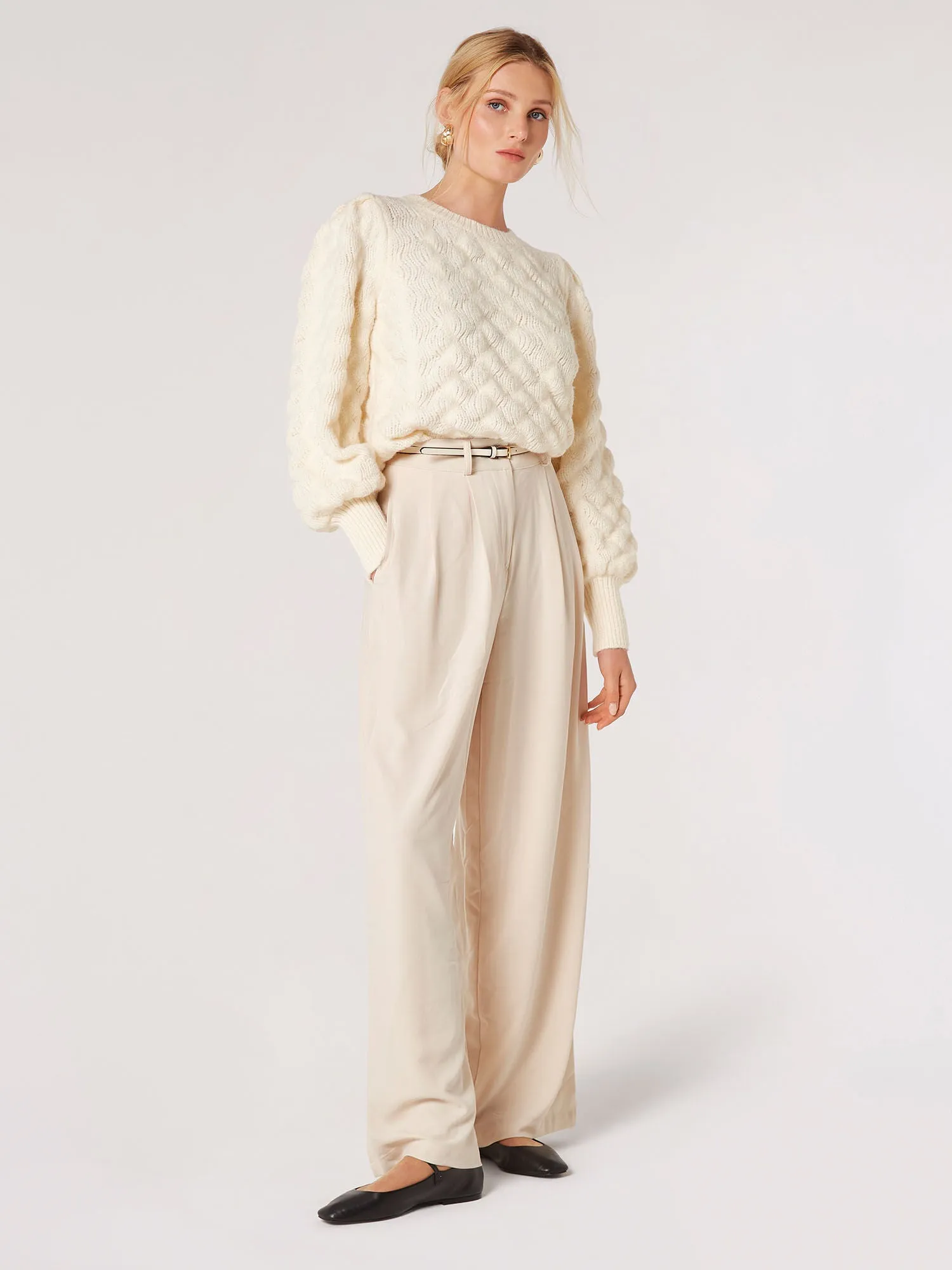 Bubble Pleat Sweater