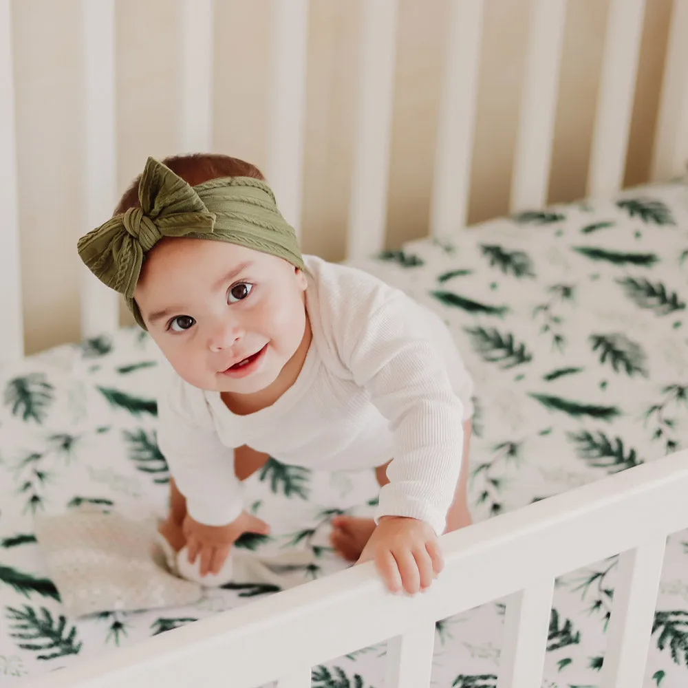 Cable Bow Headband - Olive