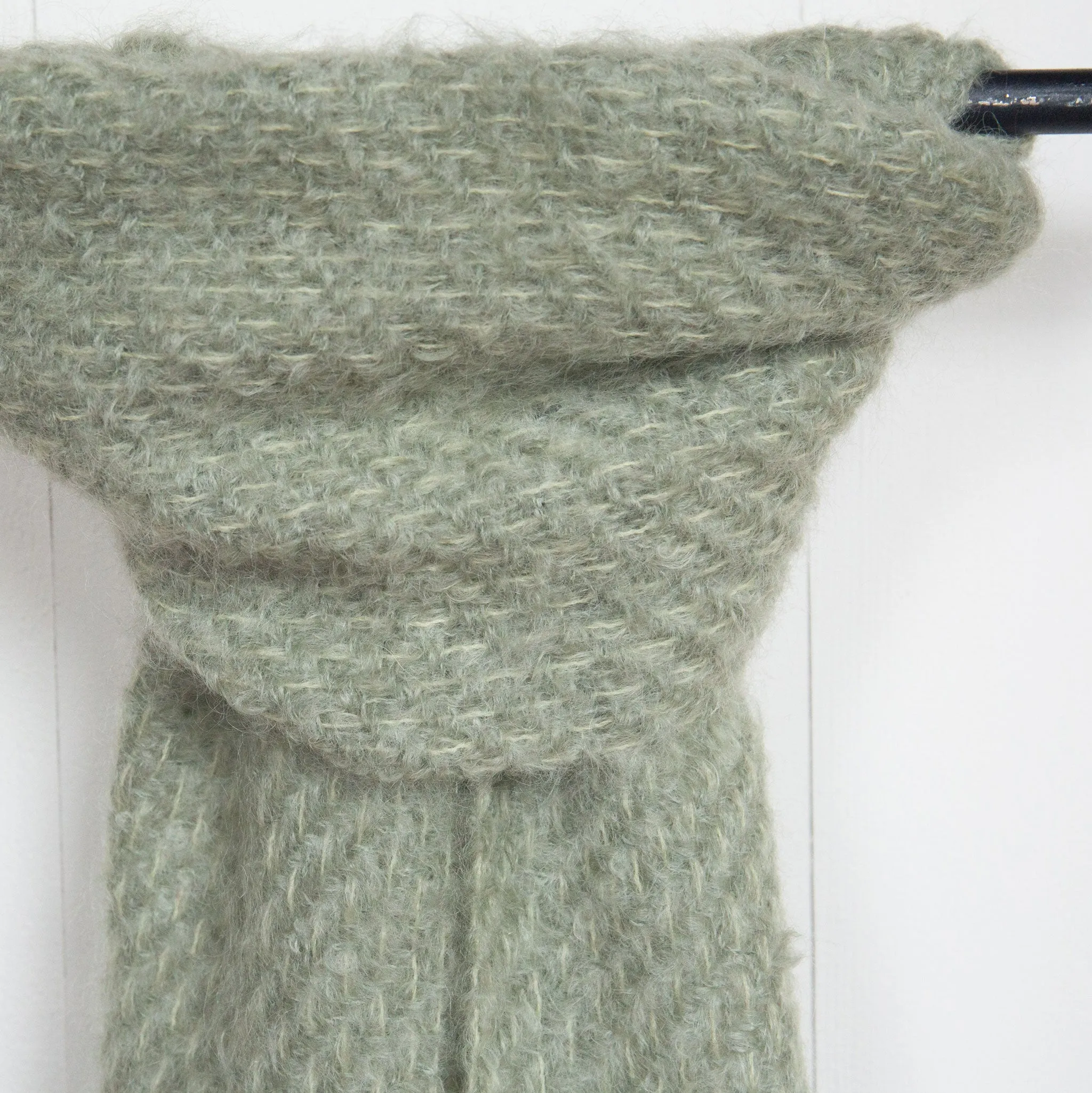 Celadon Handwoven Mohair Scarf