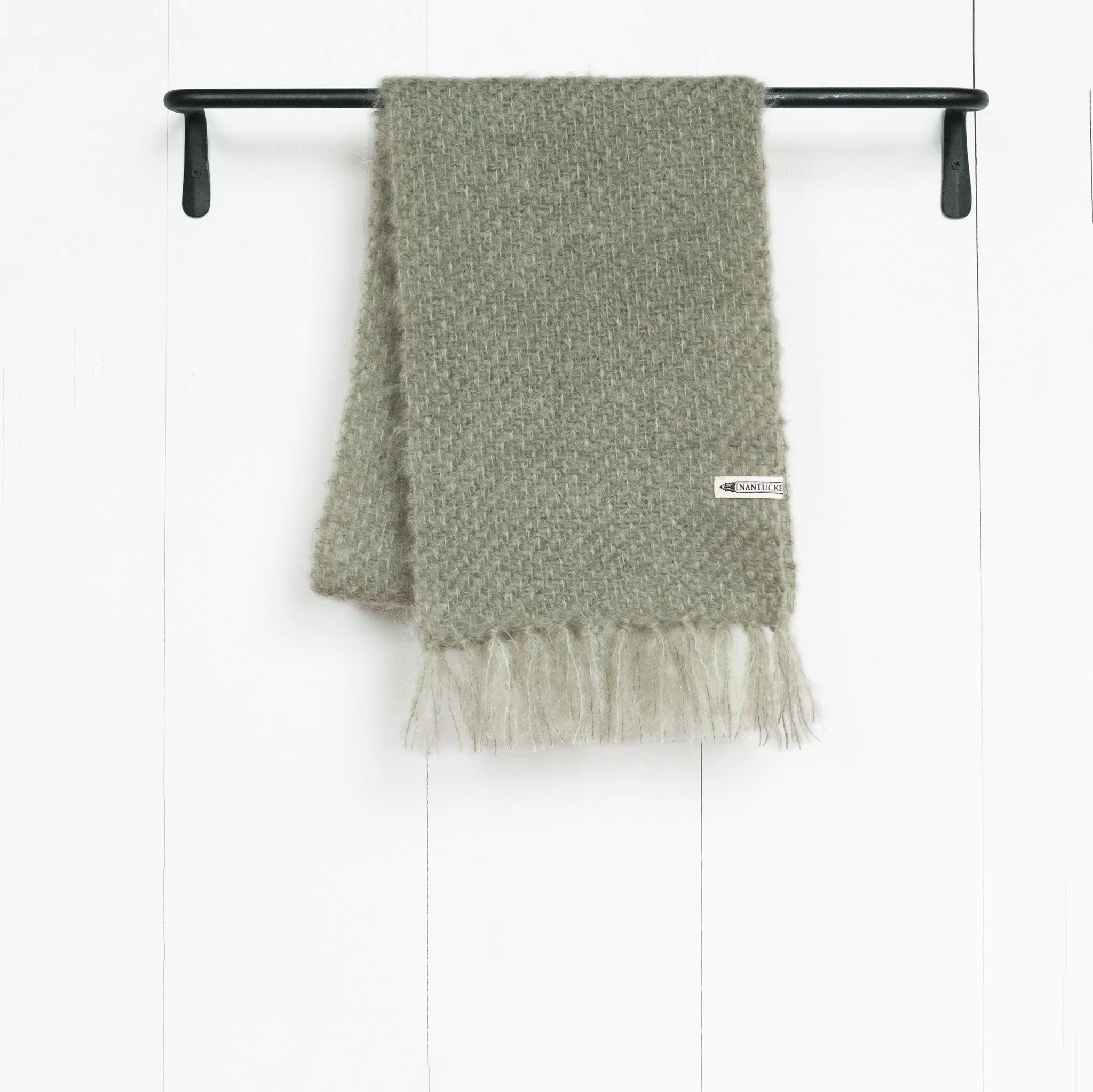 Celadon Handwoven Mohair Scarf