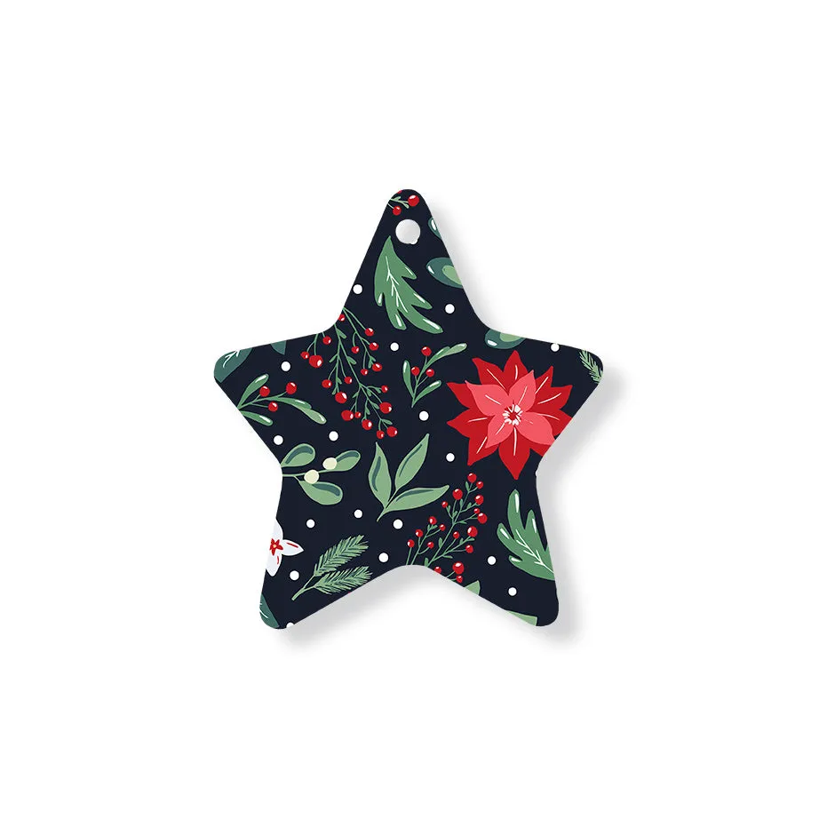 Christmas Decorations DECK THE HALLS- Wooden Xmas Star And Fridge Magnet