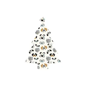 Christmas Decorations DOG PATTERN- Wooden Xmas Tree And Fridge Magnet