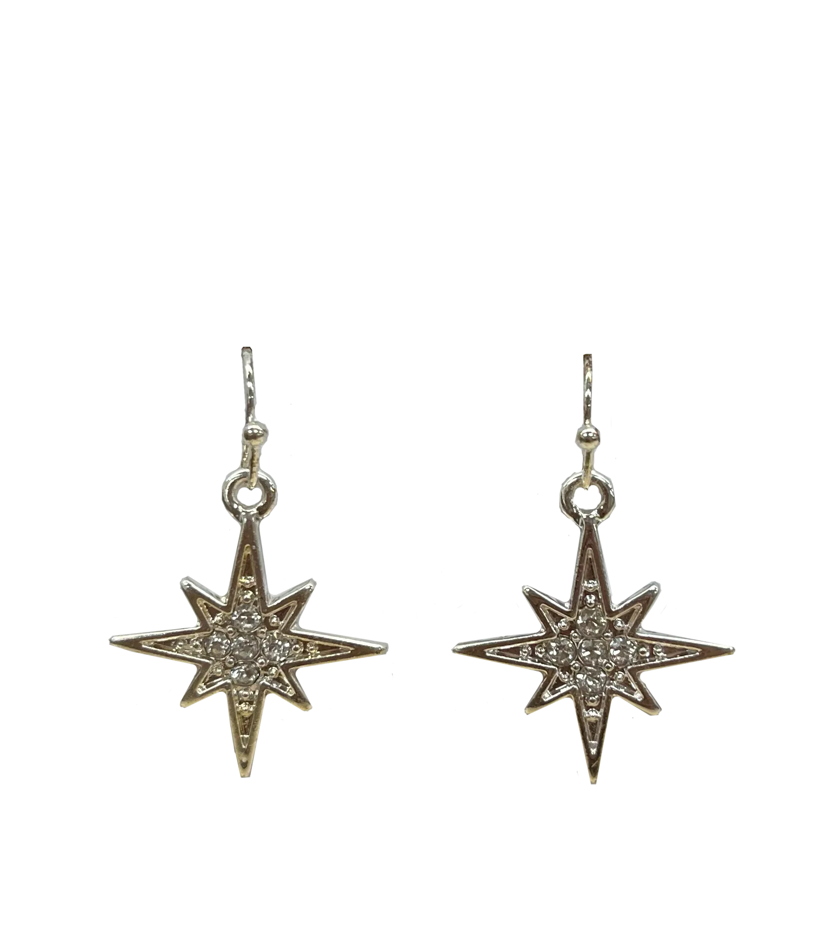 Christmas Silver Star Earrings