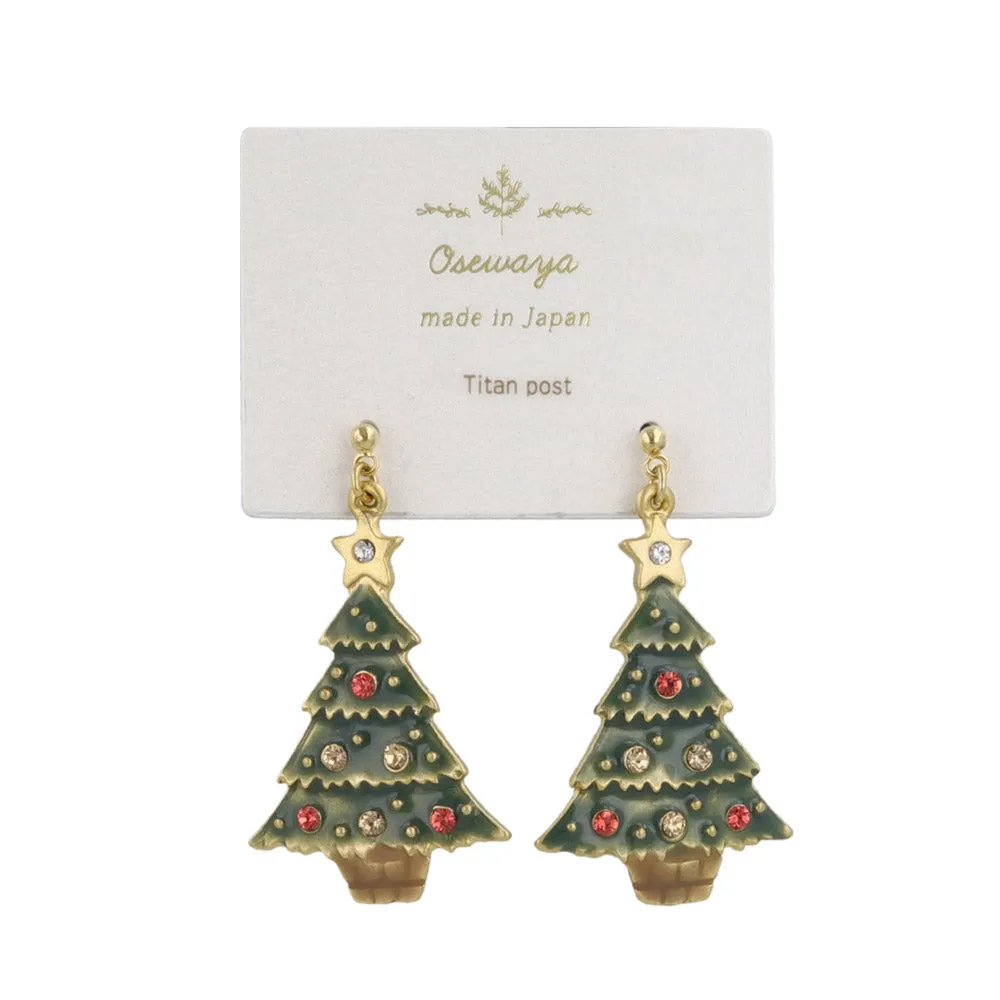 Christmas Tree Drop Earrings