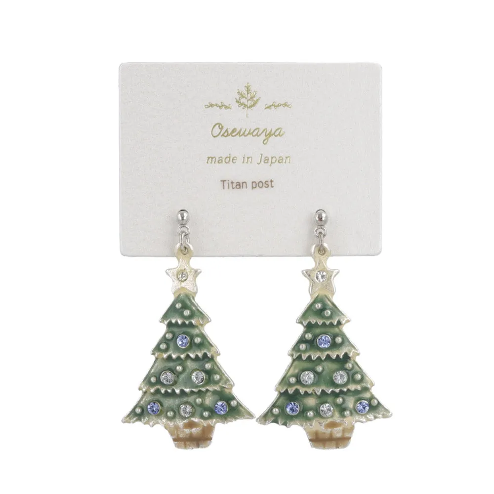 Christmas Tree Drop Earrings