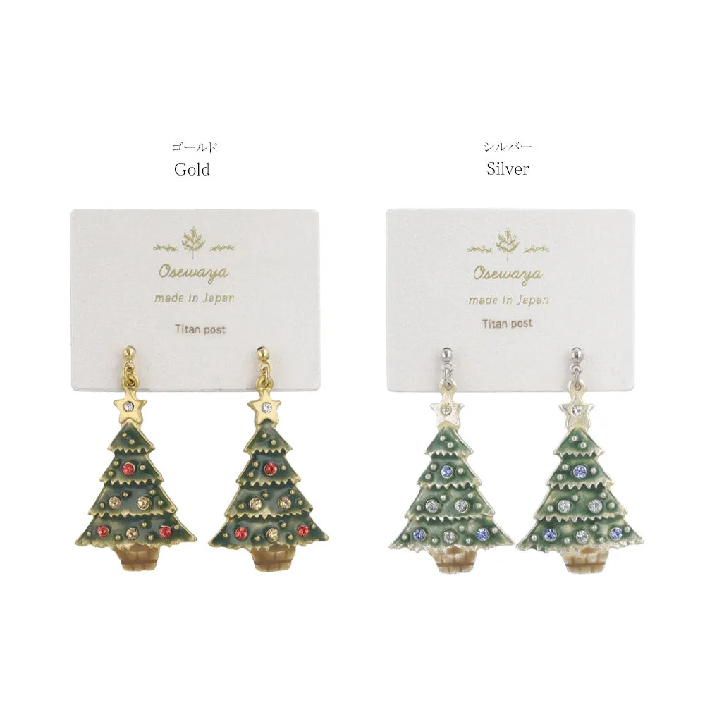 Christmas Tree Drop Earrings