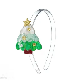 Christmas Tree Green Pearlized Acrylic Headband