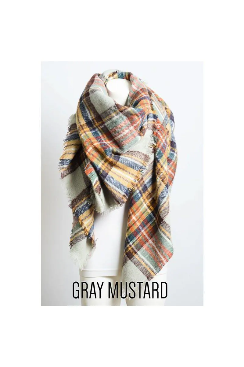 Classic Plaid Blanket Scarf