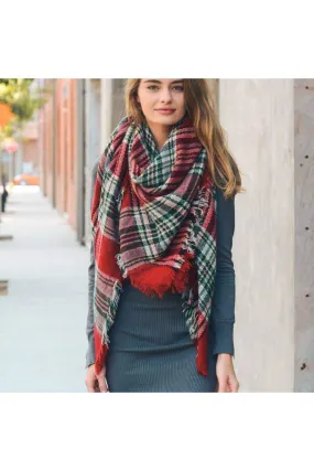 Classic Plaid Blanket Scarf