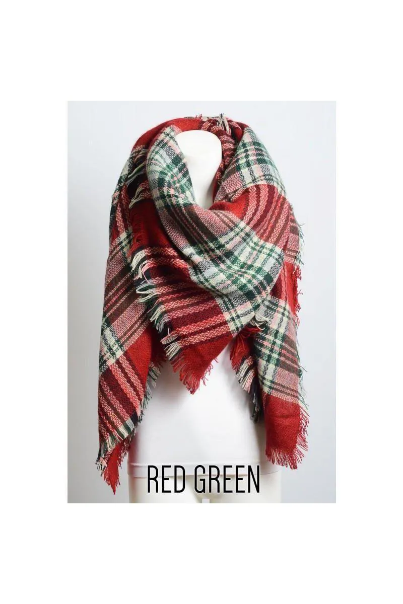 Classic Plaid Blanket Scarf