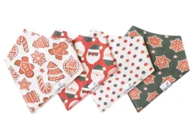 Copper Pearl: Baby Bandana Bibs (4 pack) - Gingerbread