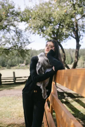 Cotton Geo Blanket Scarf