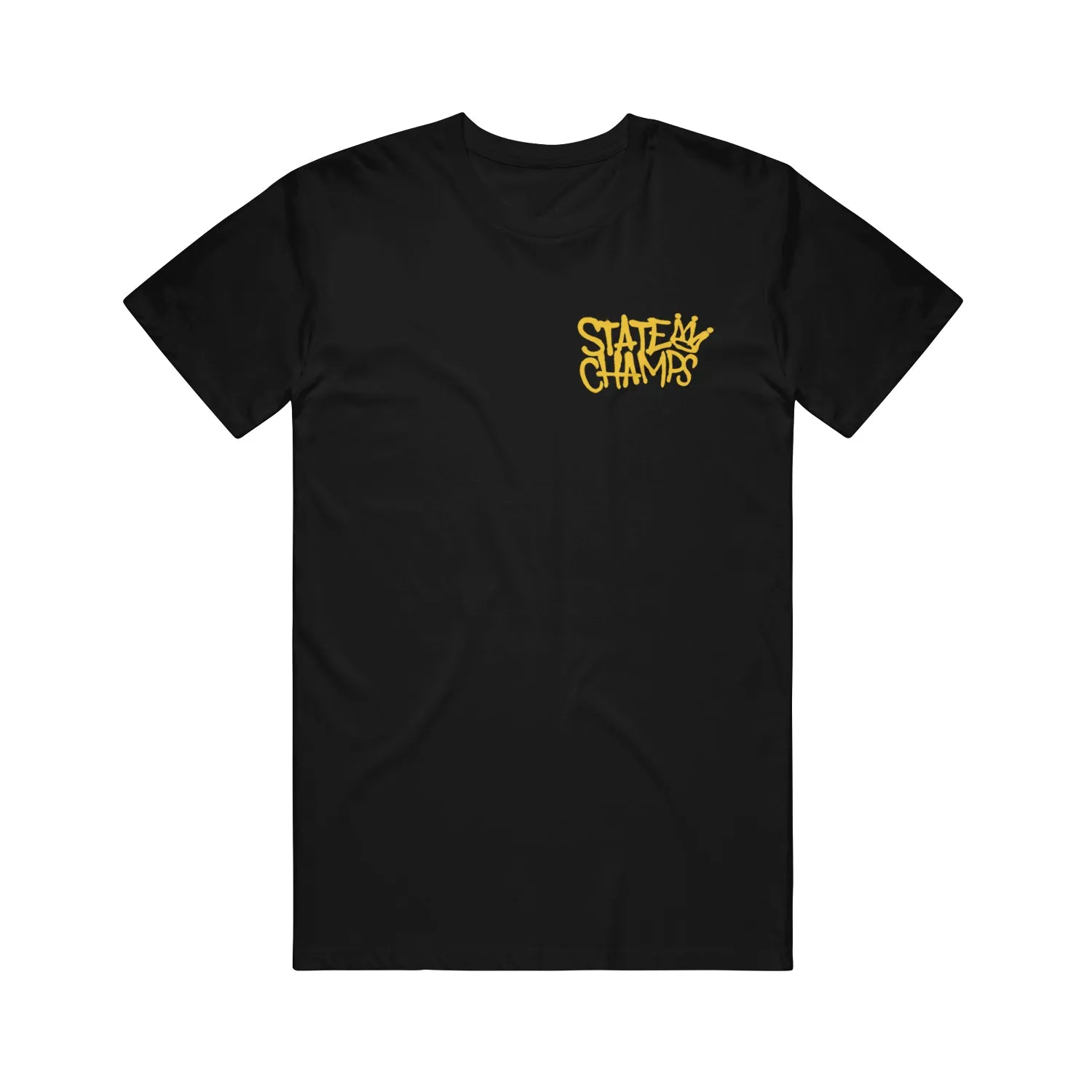 Crown Globe (Gold Print) Black - Tee