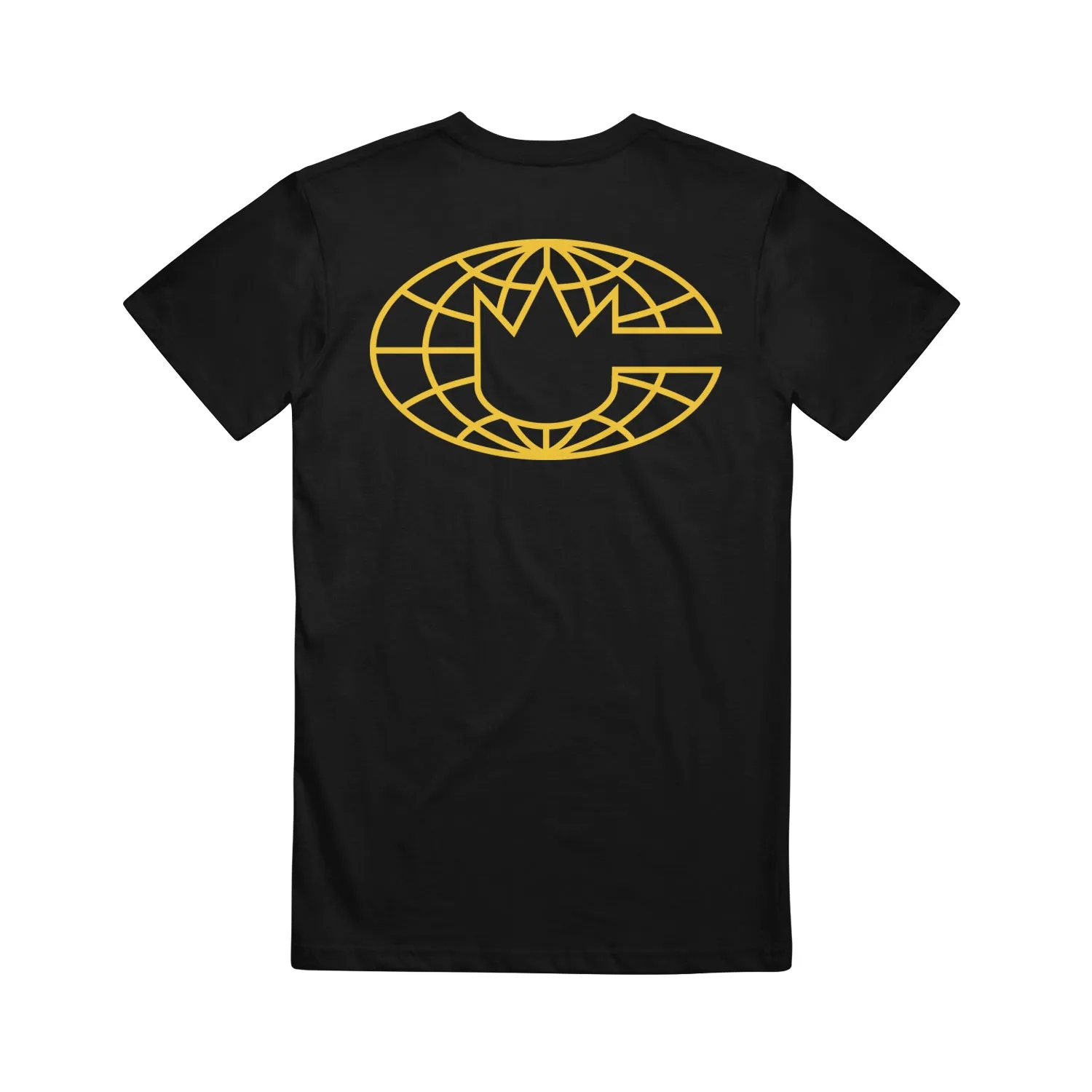 Crown Globe (Gold Print) Black - Tee