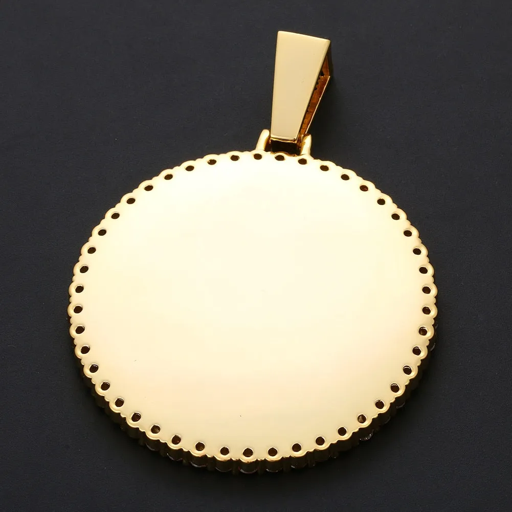 Custom Photo Medallion Necklace- Plating Of Gold Medallion Necklace Christmas Gifts For Girlfriend