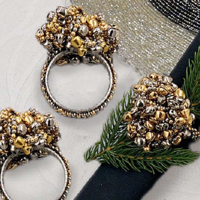 Decorative Jewelled Festive Napkin Rings - HALF PRICE