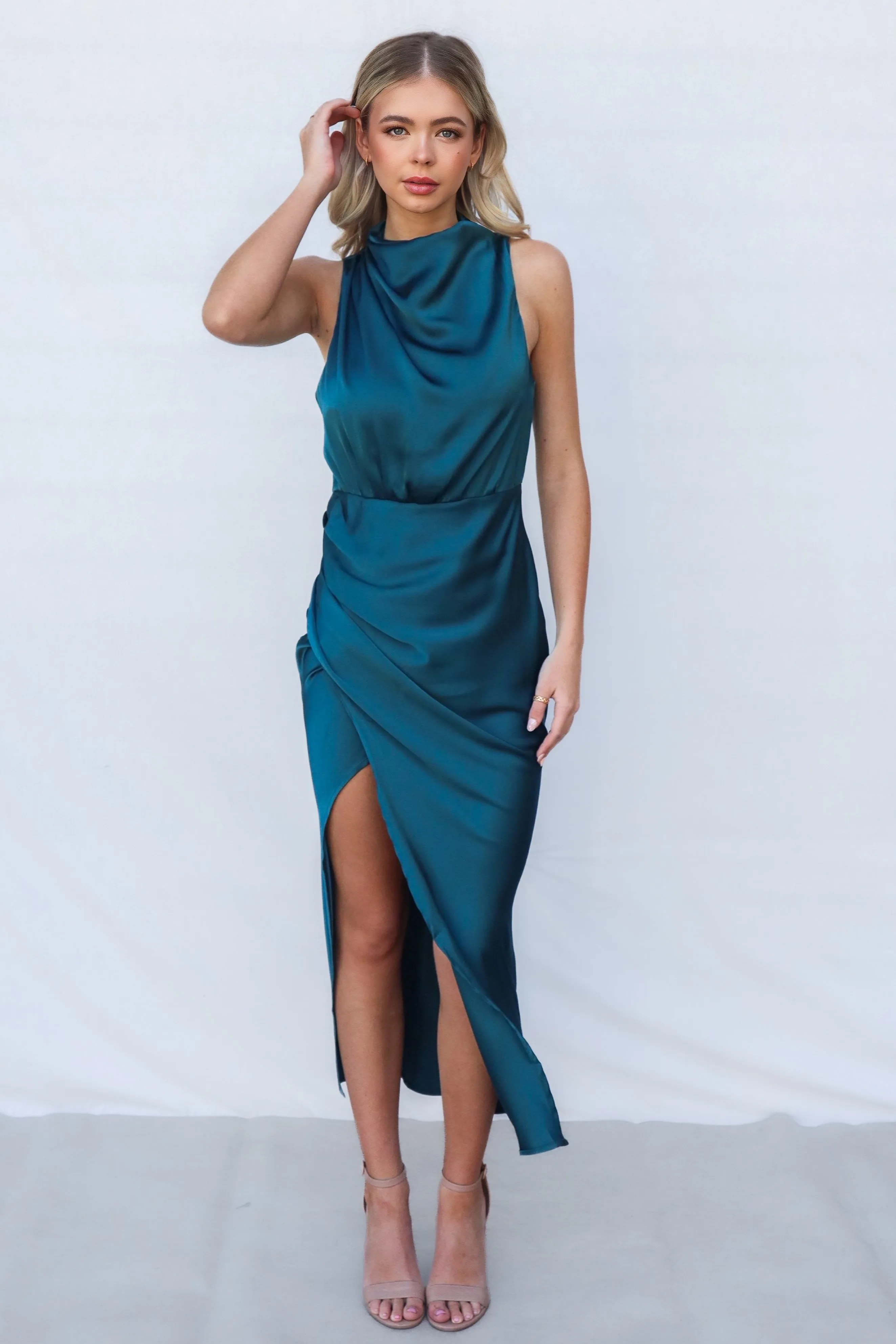 Diaz Midi Dress - Teal