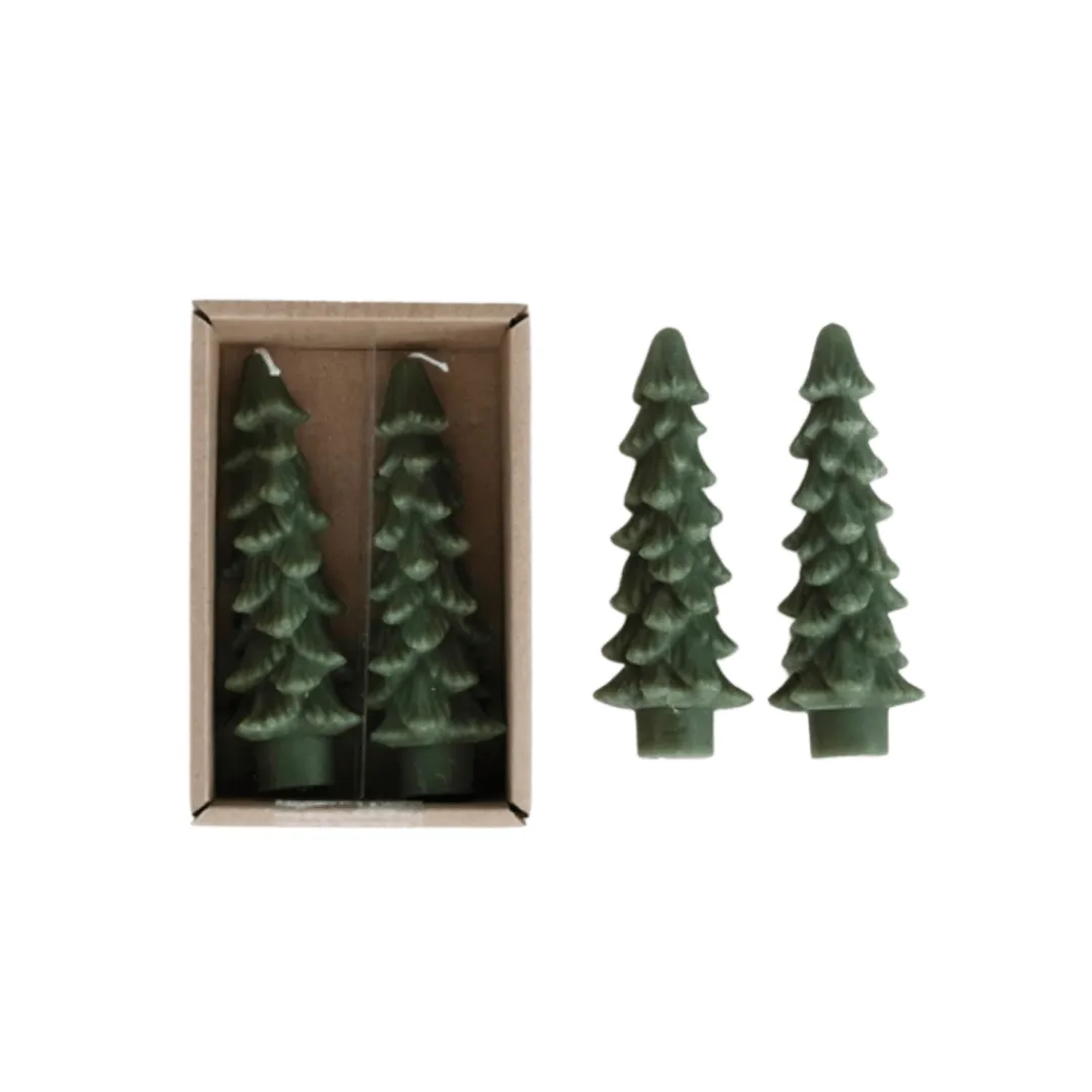 Evergreen - Tree Shaped Taper Candles