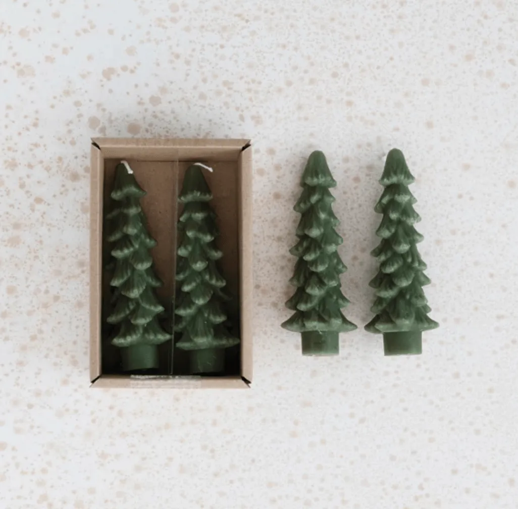 Evergreen - Tree Shaped Taper Candles