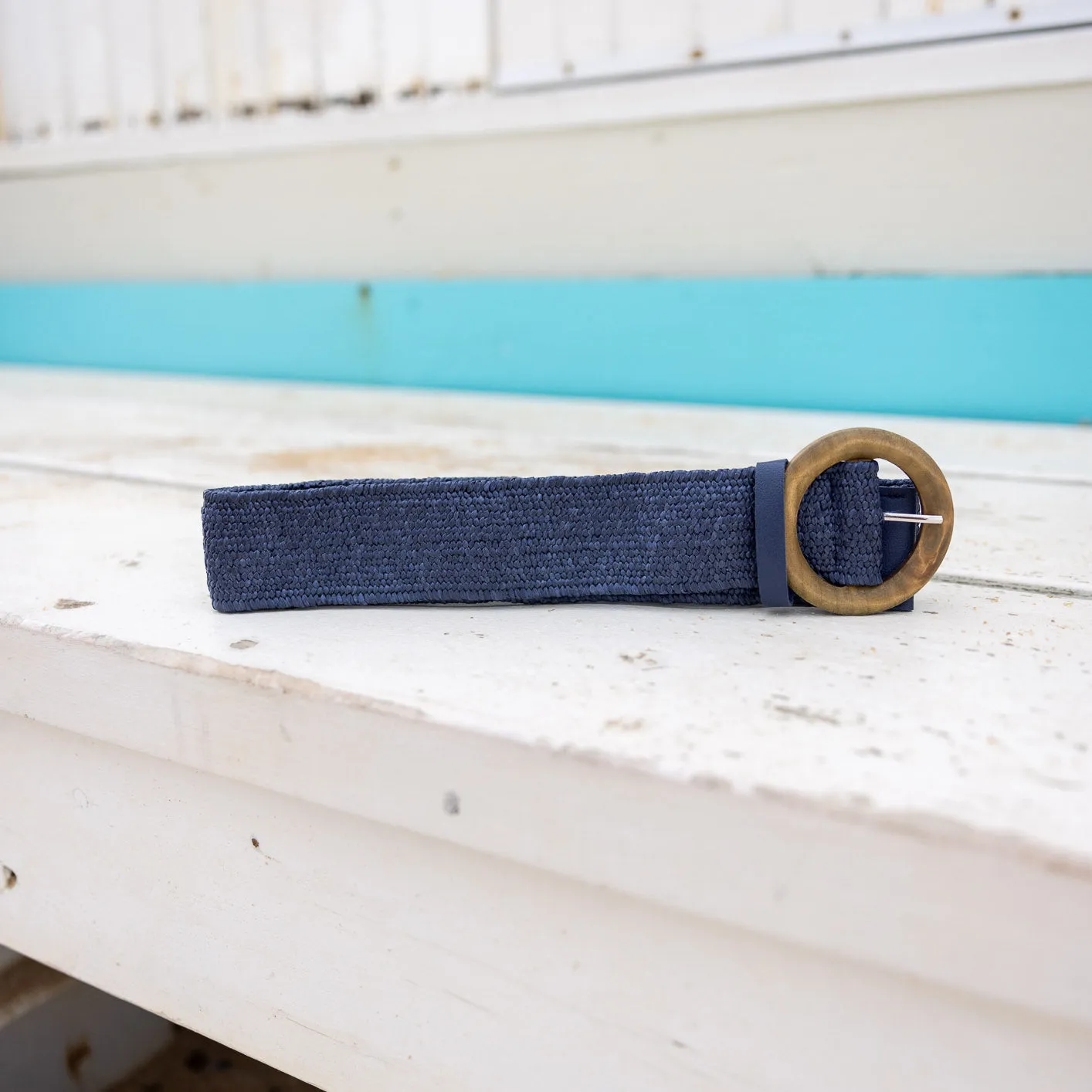 Extra Length Stretch Belt in Navy