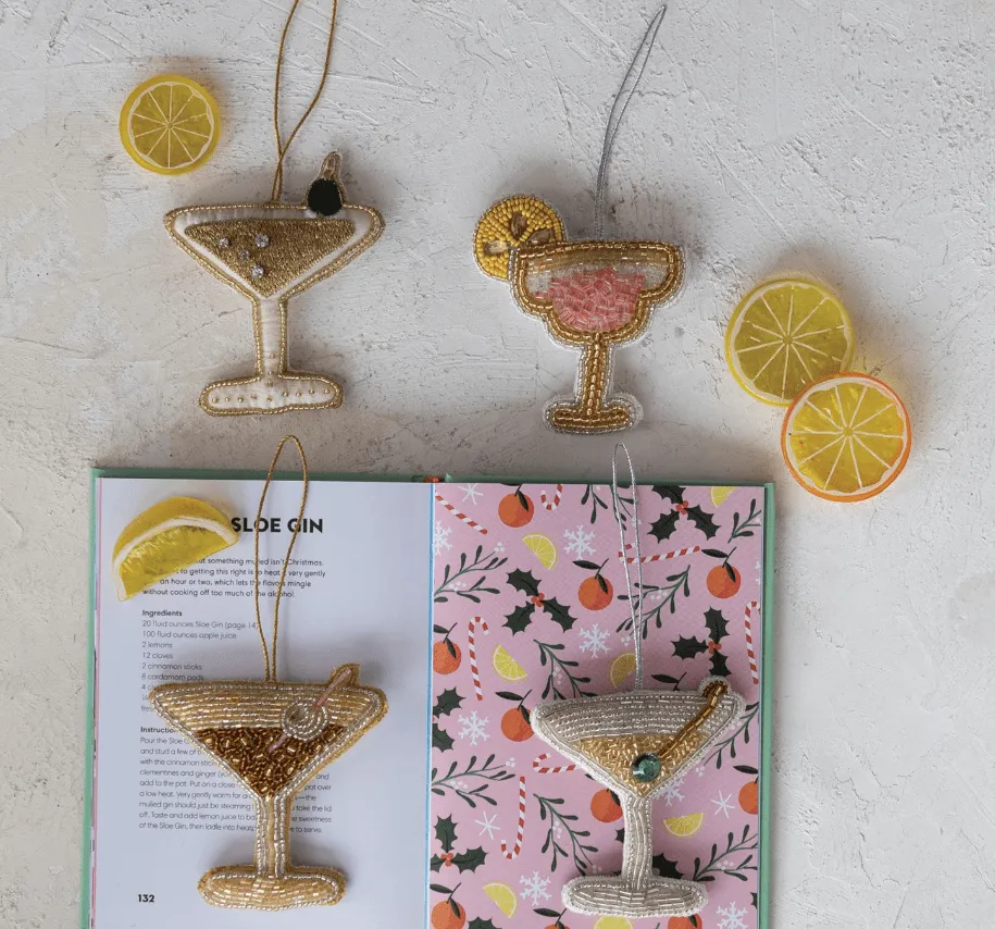 Fabric Cocktail Ornaments