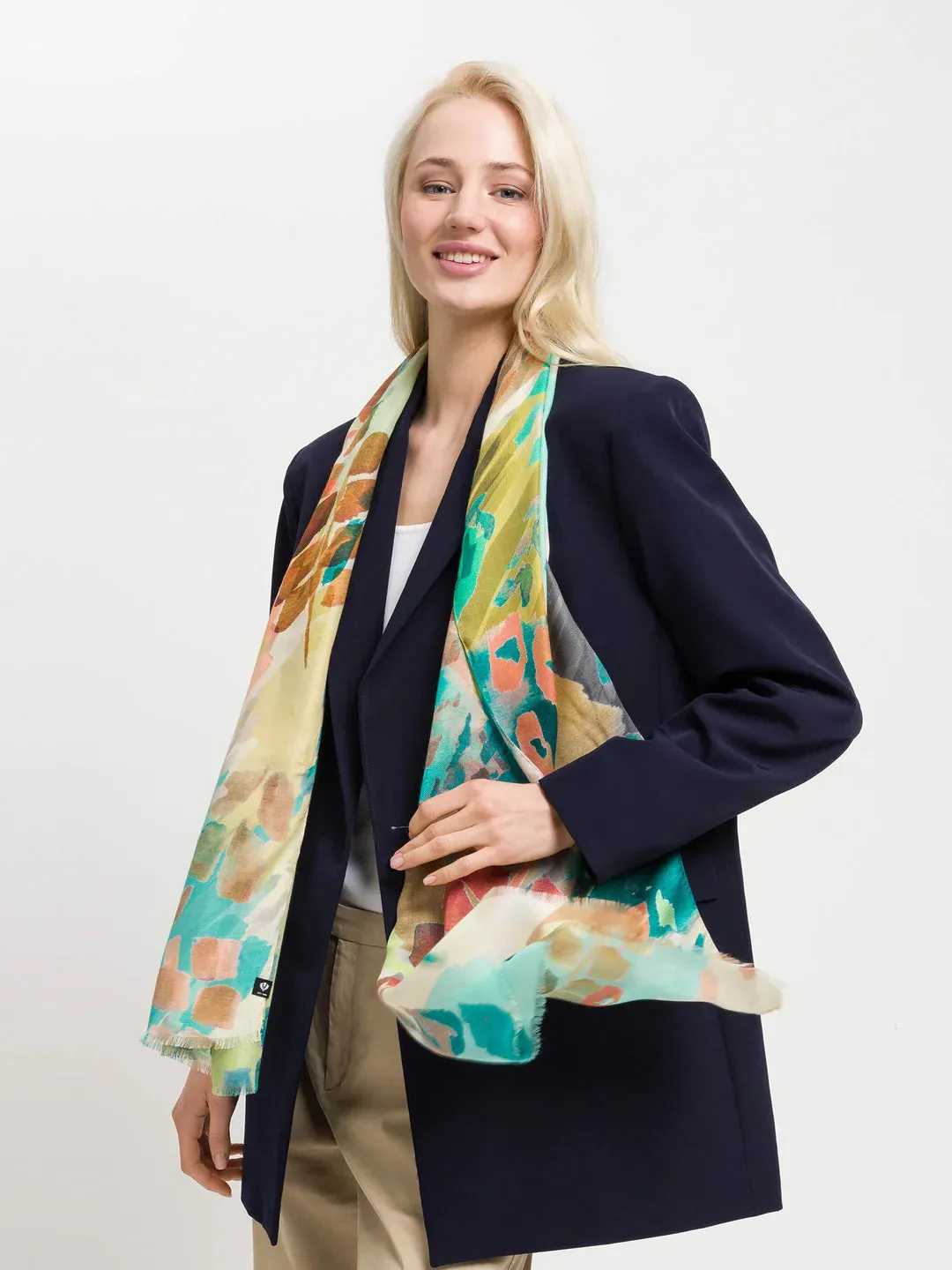 Fraas Sustainability Edition - Scarf With Abstract Floral Design