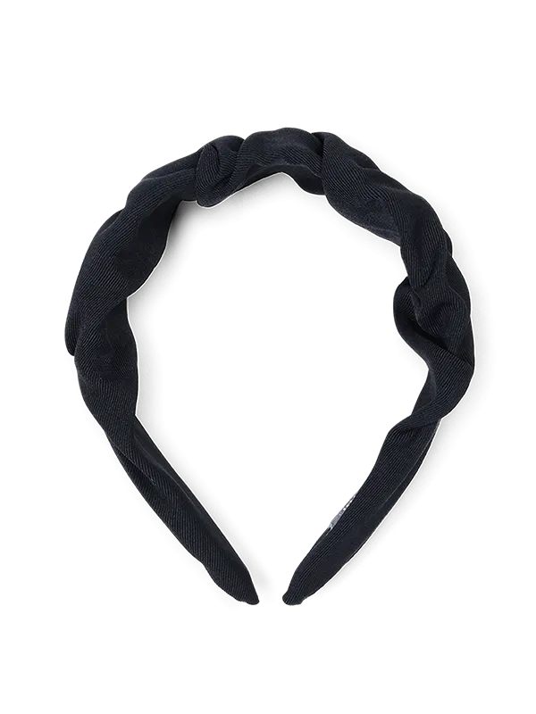 Frannie Black Fabric Headband