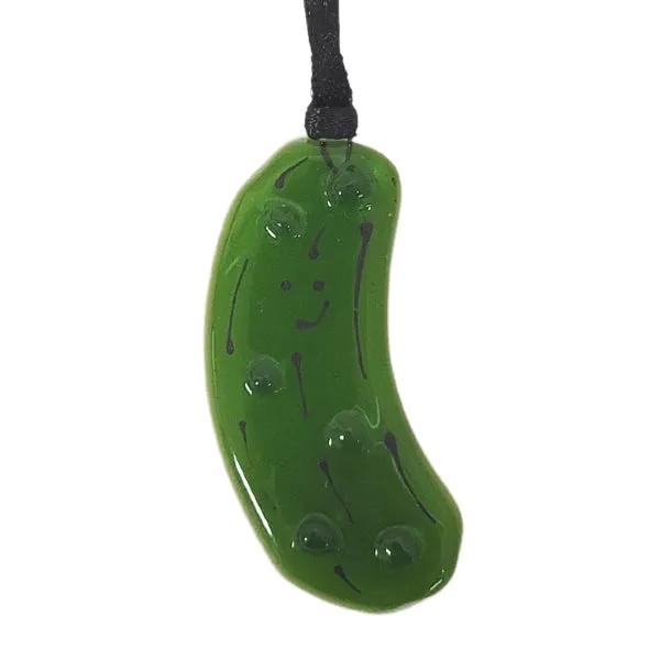 Fused Glass Ornament - Pickle