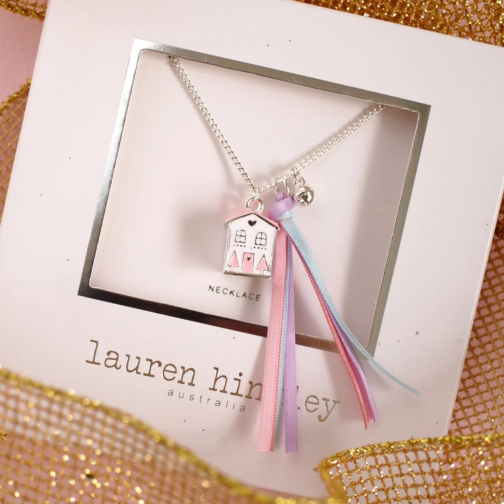 Gingerbread House Necklace by Lauren Hinkley