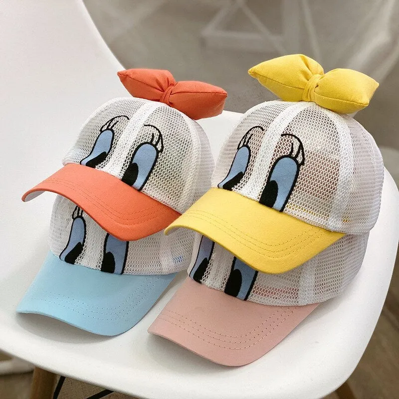 Girls And Boys Big Bow Ducky Cap - ONLY 4 LEFT !!!