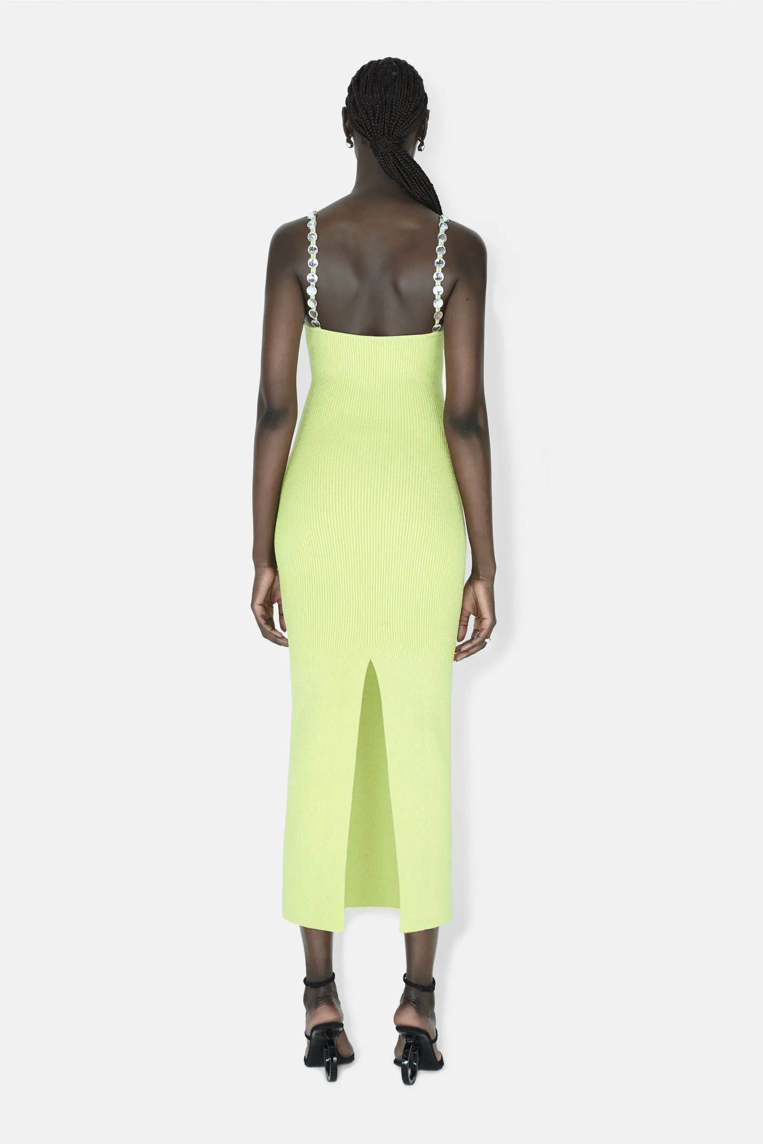 Globe Chain Wave Dress - Lime