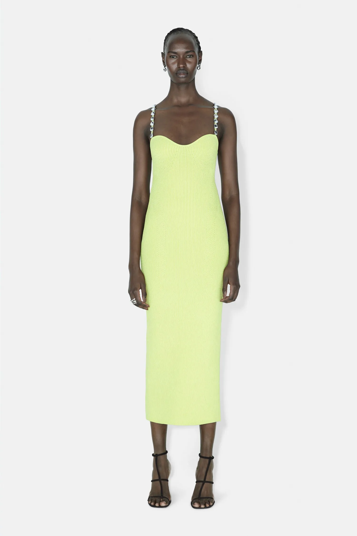 Globe Chain Wave Dress - Lime