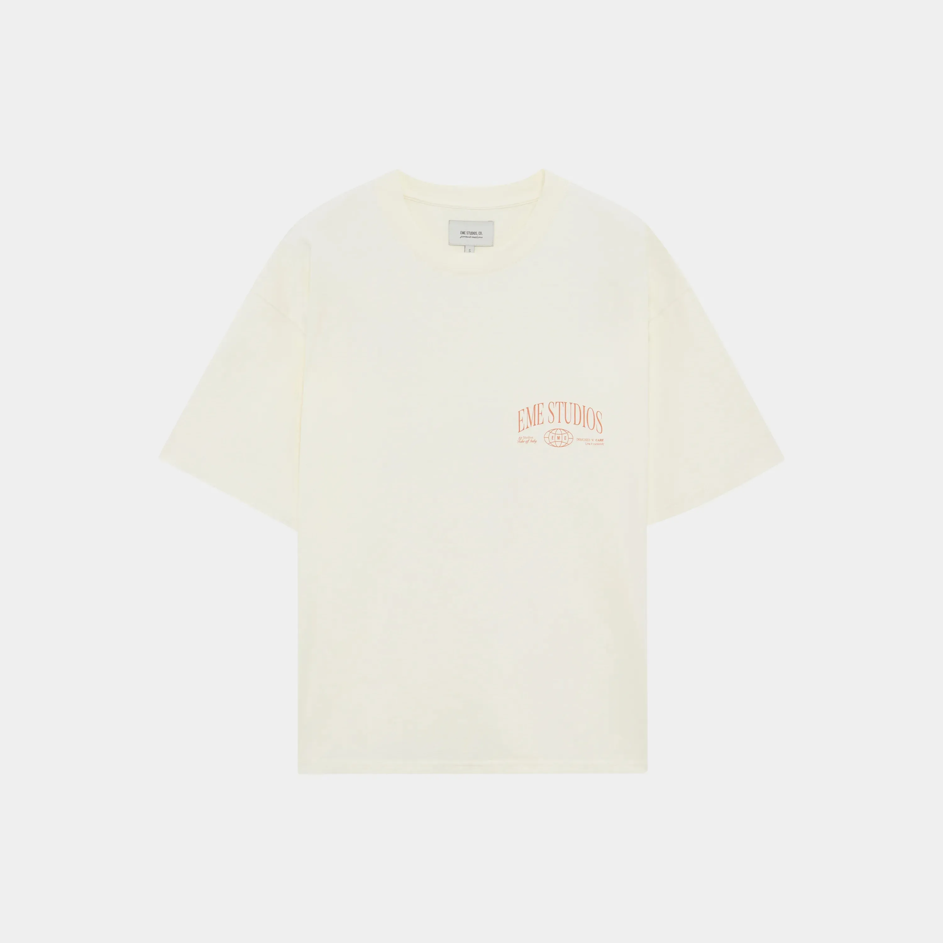 Globe Cream Oversized Tee