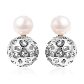 Globe Pearl Stud Earring