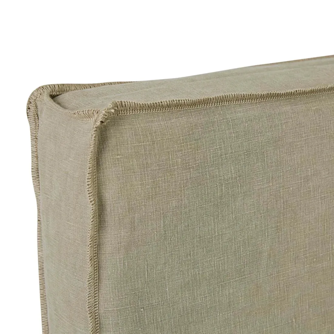 GlobeWest | Vittoria Slip Cover Bedhead | Olive