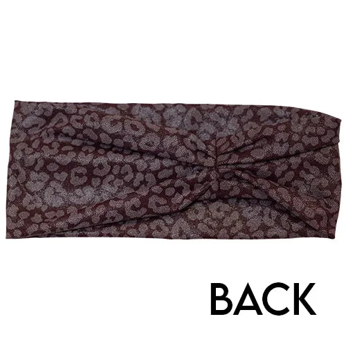 Headband - Leopard | Burgundy