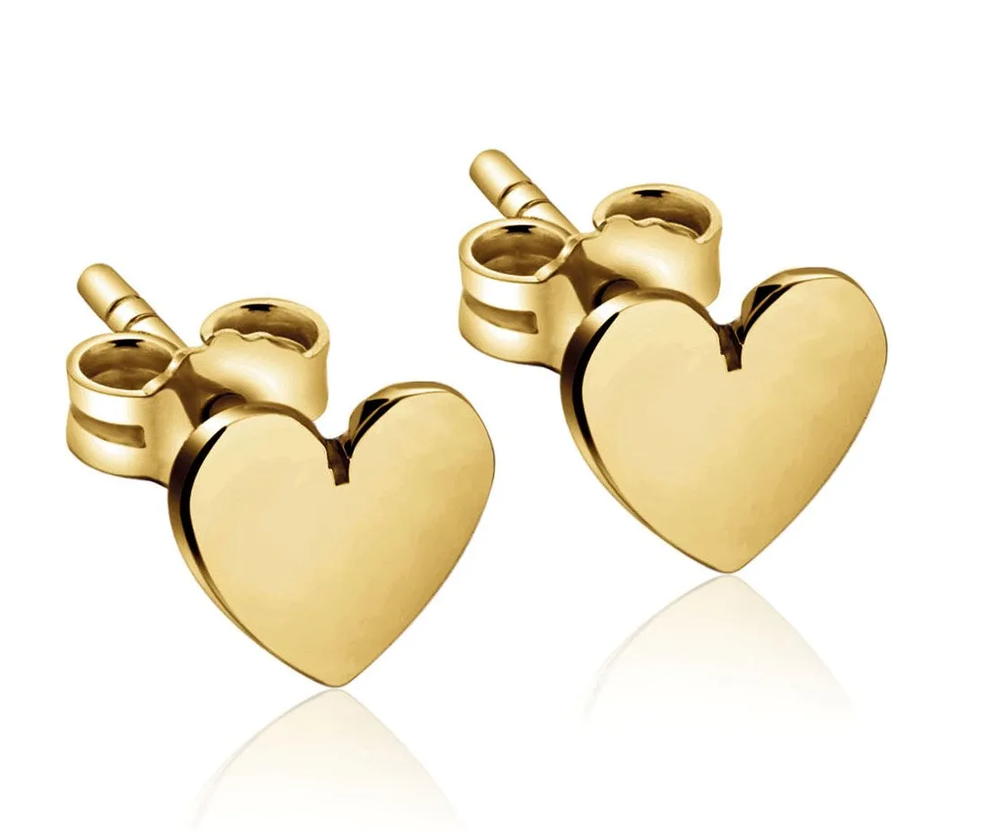 Heart Shape Stud Earrings