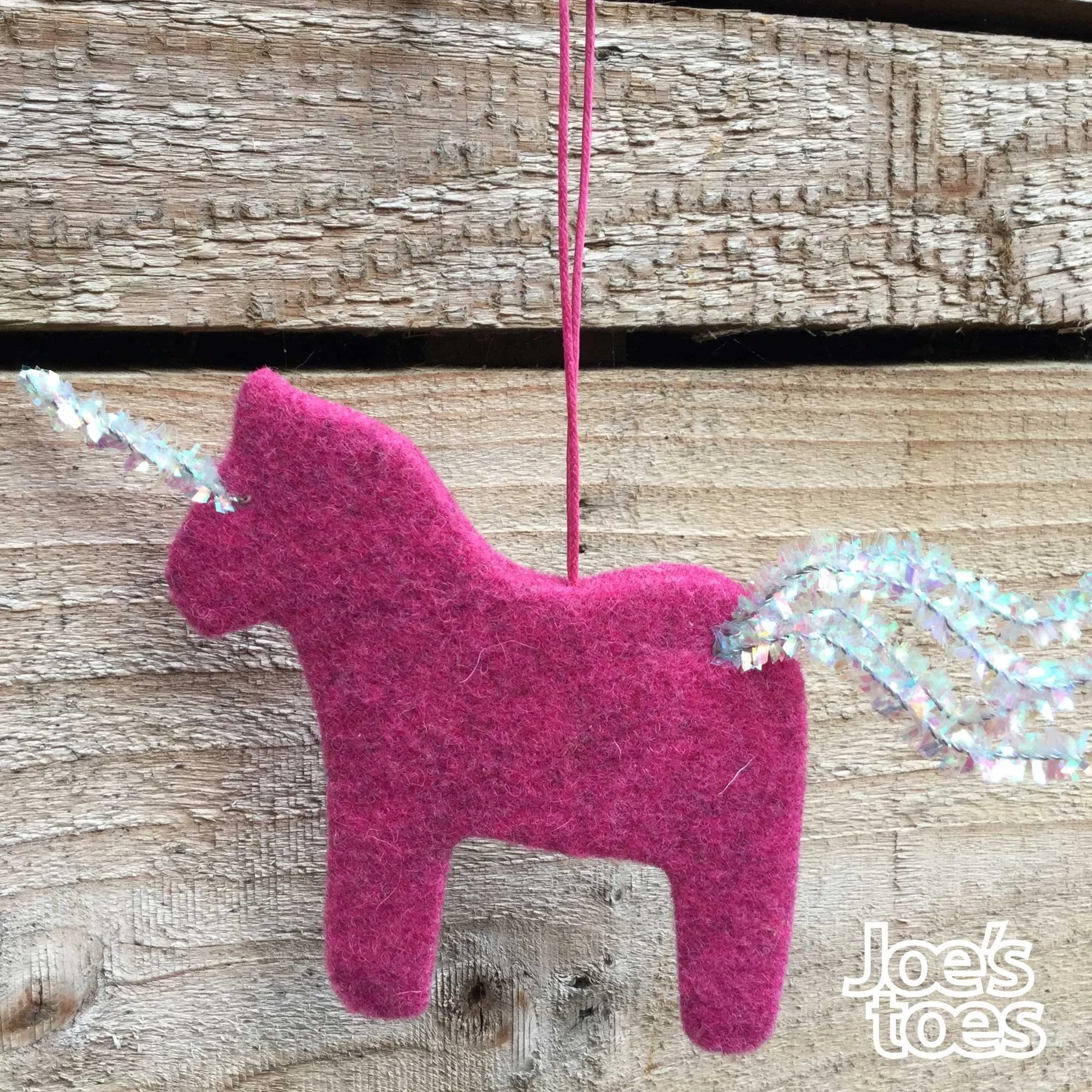 Joe's Toes Felt Unicorn Ornament