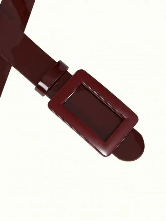 King Louie Patent Leather Belt - Cabernet Red