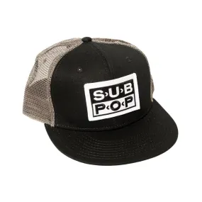 Logo Patch Trucker Hat Black w/Grey