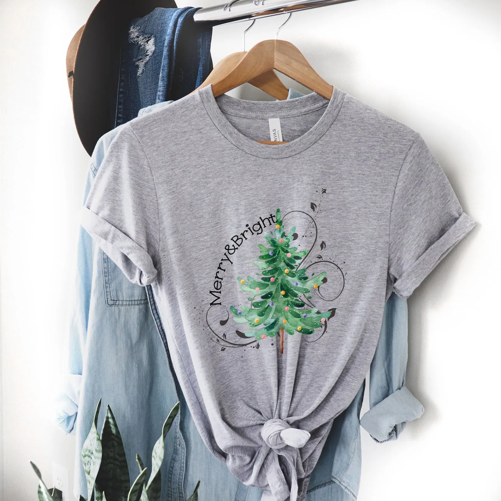 Merry and Bright Christmas Tree Tee