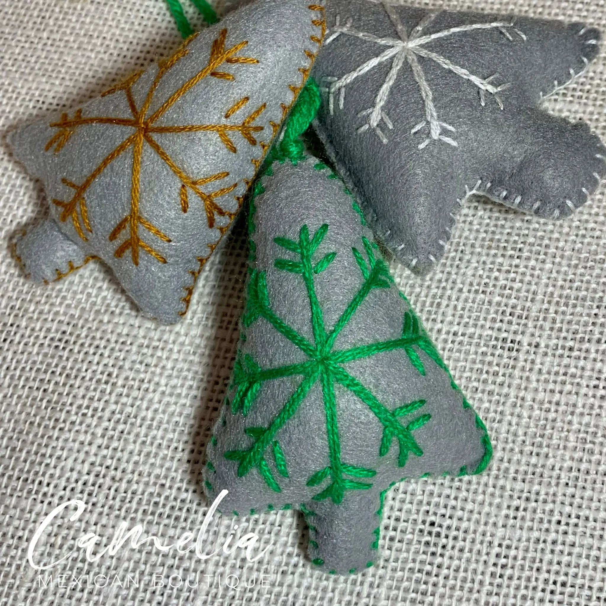 Mexican Felt Ornament Christmas Tree Small