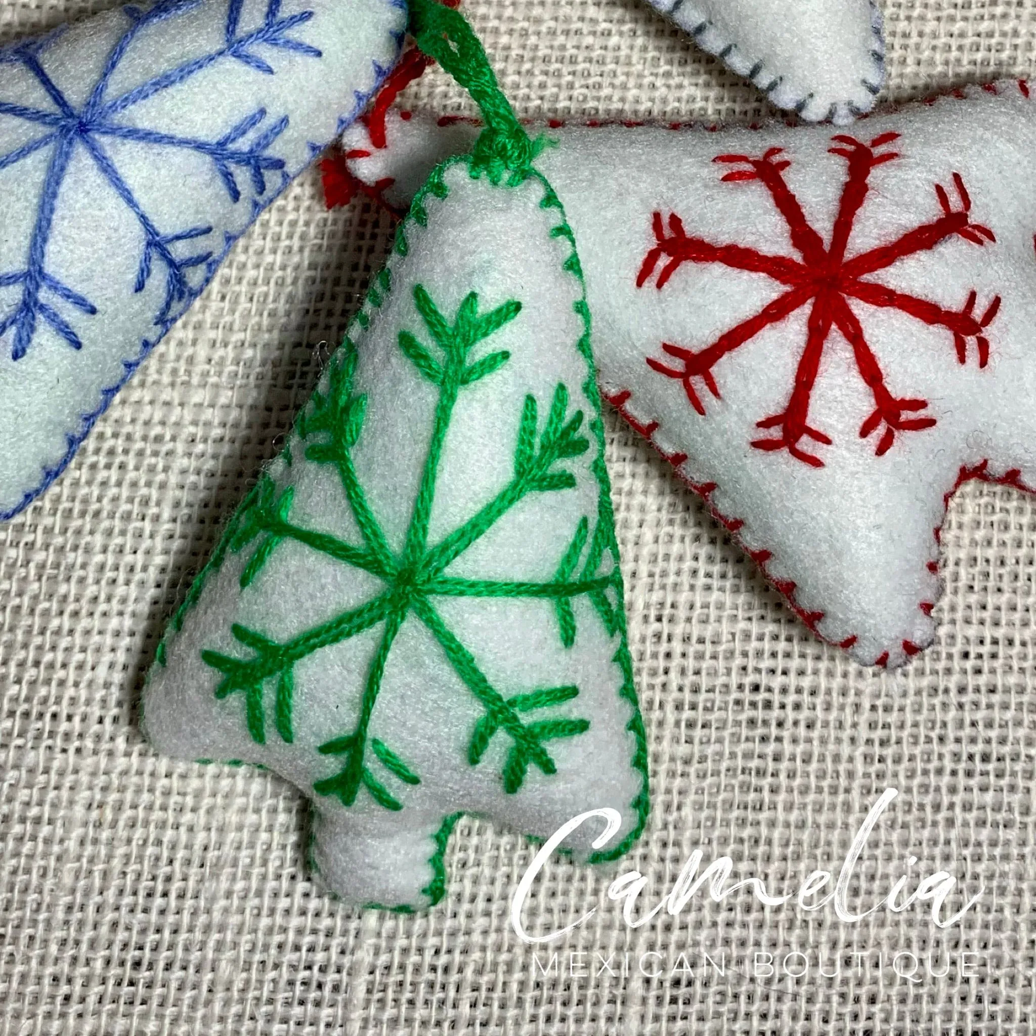 Mexican Felt Ornament Christmas Tree Small