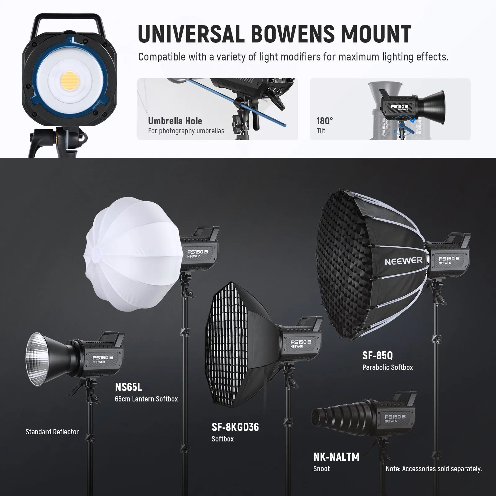 NEEWER FS150B 130W Bi-Color LED Video Light