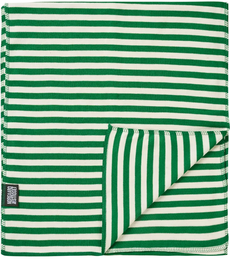 NPS Scarf Interlock, Green/Ecru