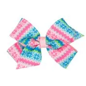 Pastel Christmas print overly bow