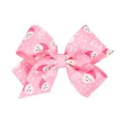 Pastel Christmas print overly bow