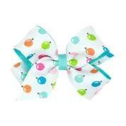 Pastel Christmas print overly bow