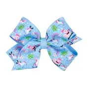 Pastel Christmas print overly bow