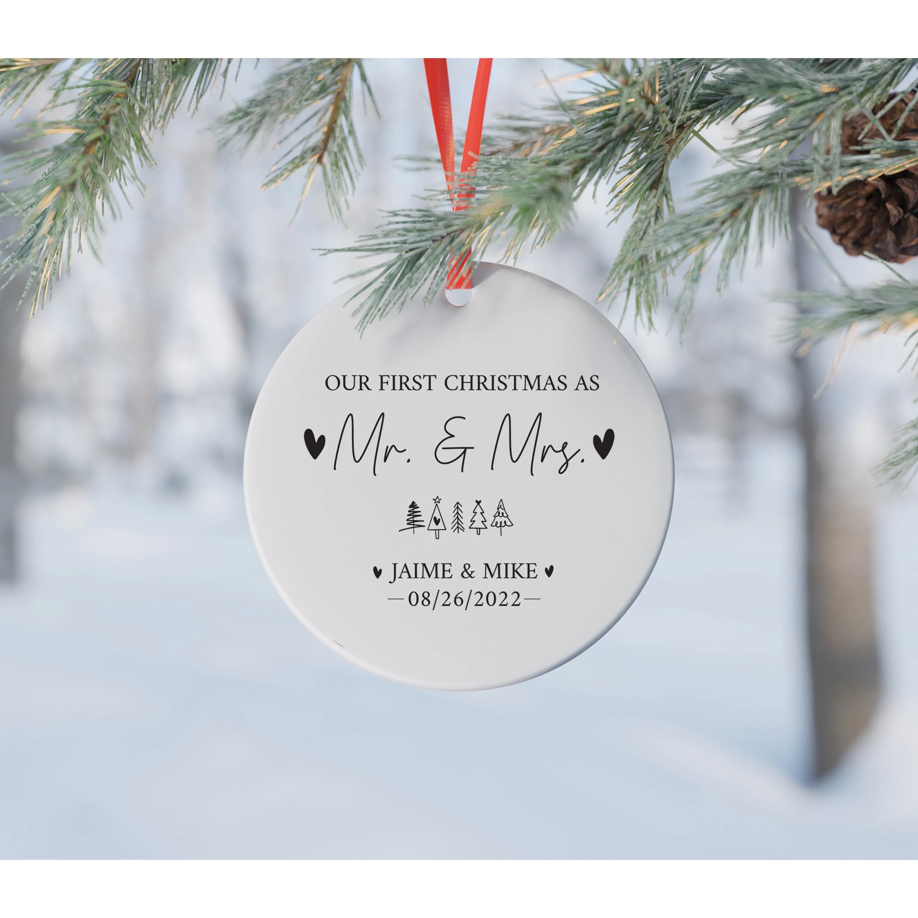 Personalized Mr. & Mrs. Ornament